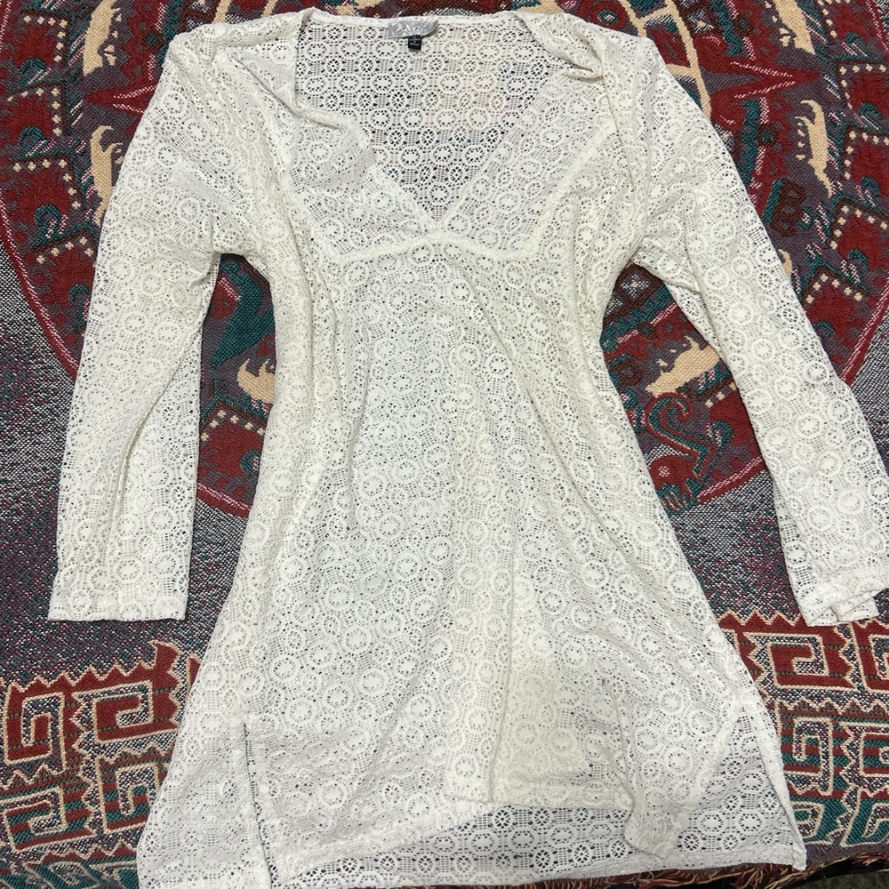 Elegant Cream Lace Dress